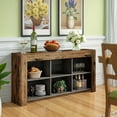 thumbnail image 2 of MAYEERTY 63" Rustic Console Table, 6 Open Compartments Wooden Couch Table for Entryway, 2 of 6