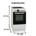 thumbnail image 4 of Equator 20" Electric Cooking Range 4 Ceramic Burner CONVECTION OVEN+AIR FRYER White, 4 of 6
