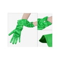 thumbnail image 3 of INSPIRE CHIC Women's Glove Satin Bead Decor Full Finger Wrist Length Short Gloves for Elegant Wedding Green, 3 of 6