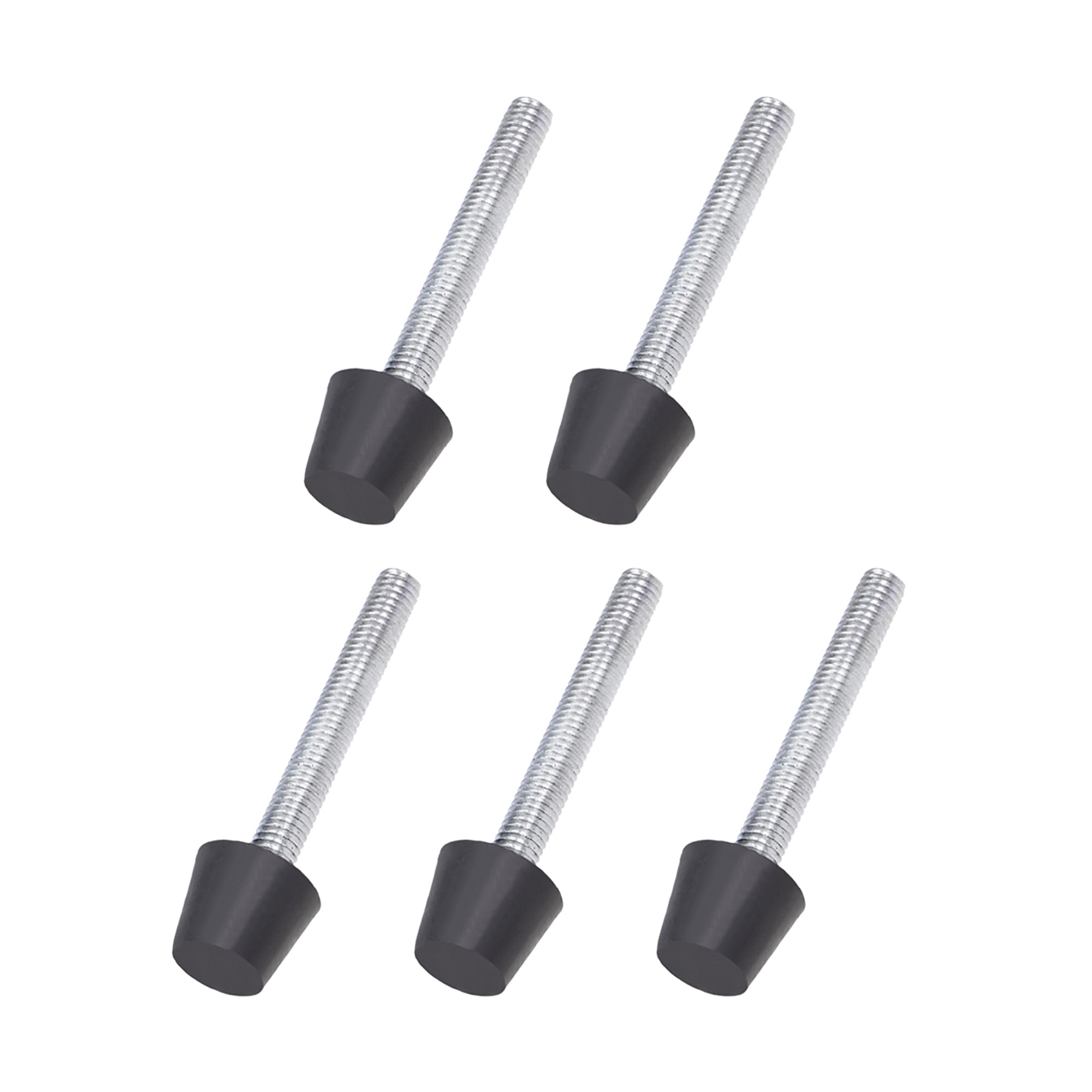 Toggle Clamp Foot Rubber Tip Carbon Steel M5x47mm 5pcs