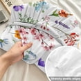 thumbnail image 4 of Cal.King Size Fitted Sheet Set - Botanical Flowers 3 Piece Bedding Sets 16" Deep Pocket Fitted Sheet with 2 Pillowcases, Watercolor Floral Plants Country Brushed Microfiber Hotel Luxury Bed Sheets, 4 of 9