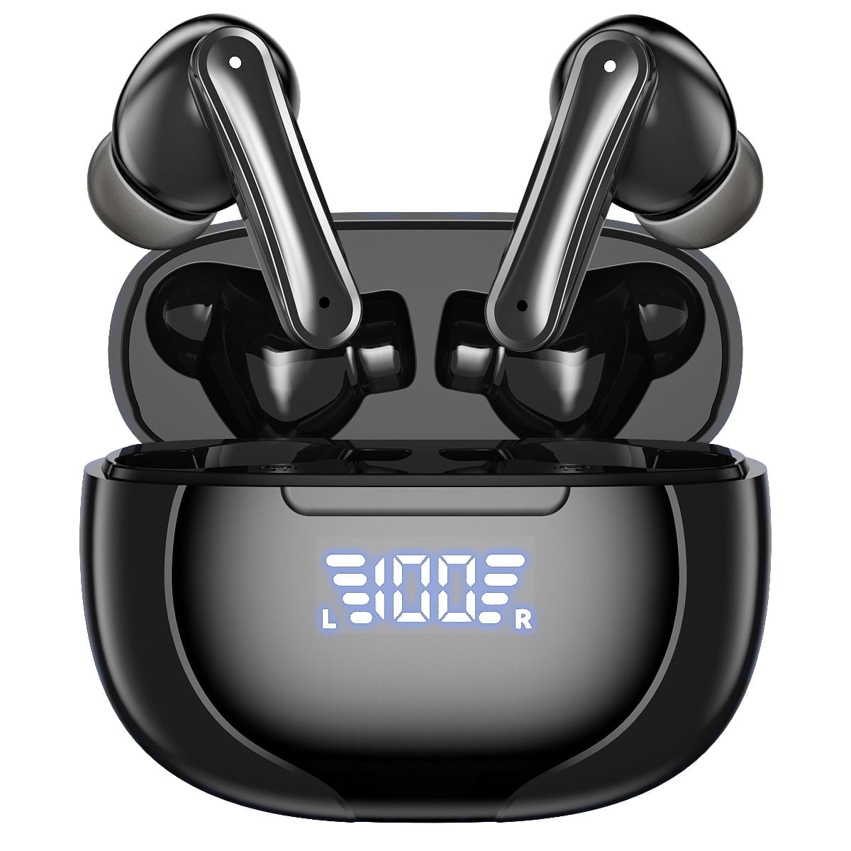 Cshidworld Bluetooth Headphones IPX7 Waterproof True Wireless Earbuds, 140H Battery Life, Deep Bass Sound, LED Power Display, CVC Noise Cancelling Mic for Workout/Running