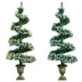 thumbnail image 1 of Gymax 2PCS 4 ft Pre-Lit Artificial Spiral Christmas Tree Entrance Tree w/ LED Lights, 1 of 10