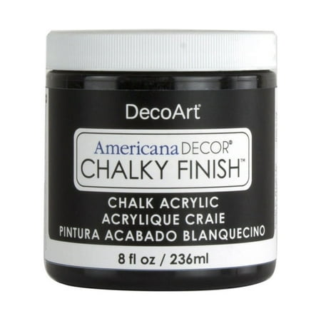 UPC: 0766218073372 | DecoArt Americana Decor Chalky Finish Paint – Carbon 8 oz jar