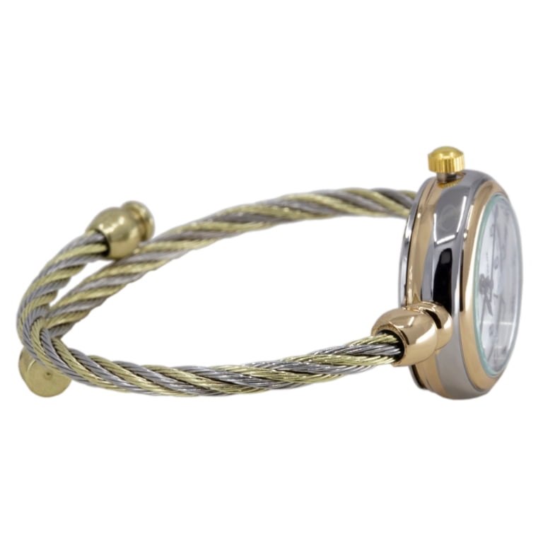 Women\'s Copper Analog Quartz Elegant Cable Cuff Arabic Numbers Bracelet Watch Blekon Collections Women main image 3