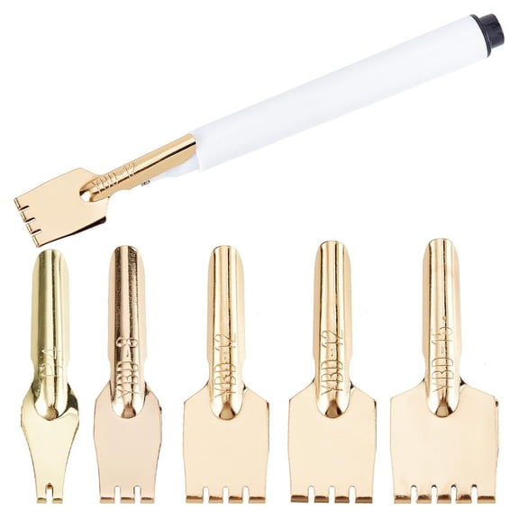 5Pcs Brass Nibs Parallel Pen Tip Set 9/10/11/13/16mm Wide Comic Dip Pen Nibs Kit Artistic Font Writing School Art Supplies