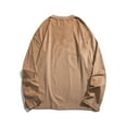 thumbnail image 3 of T-Shirts Homme Hipster Hop Longline Col Rond Manches Longues T-Shirt en Daim Tee Shirts Homme Or TTG, 3 of 3