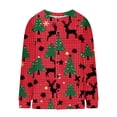 thumbnail image 4 of LOVZFMLL Cardigan pour Femmes Décontracté Imprimé de Noël Cardigan Tricoté Veste à Boutons, 4 of 5