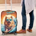 thumbnail image 4 of Retro Surfing Samoyed in Cool Sunglasses Hello Summer Waves Travel Luggage Cover Siberian Sammy Dog Lover Suitcase Dust Protective Decor - 10001, 4 of 5