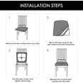 thumbnail image 4 of Juego de 4 fundas para asiento de silla de comedor Jacquard, 4 of 7