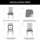 thumbnail image 4 of Juego de 4 fundas para asiento de silla de comedor Jacquard, 4 of 7