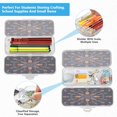 thumbnail image 5 of Plastic Pencil Box Large Capacity Pencil Boxes Clear Boxes with Snap-Tight Lid Stylish Office Supplies Storage Organizer Box Feathers and Beads Pattern, 5 of 7