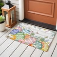thumbnail image 4 of Area Rug 2 x 3 Ft, Easter Eggs Indoor Accent Bathroom Rugs for Kitchen/Laundry Room, Spring Flowers Eucalyptus Leaves Wooden Grain Washable Non-Slip Runner Floor Mat for Entryway, Living Room, 4 of 8