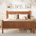 thumbnail image 2 of MODERNLUXE Full Size Platform Bed with Headboard & Footboard,Solid Wood Bed Frame with Under Bed Storage for Teens Adults Guests, Easy Assembly,Walnut, 2 of 8