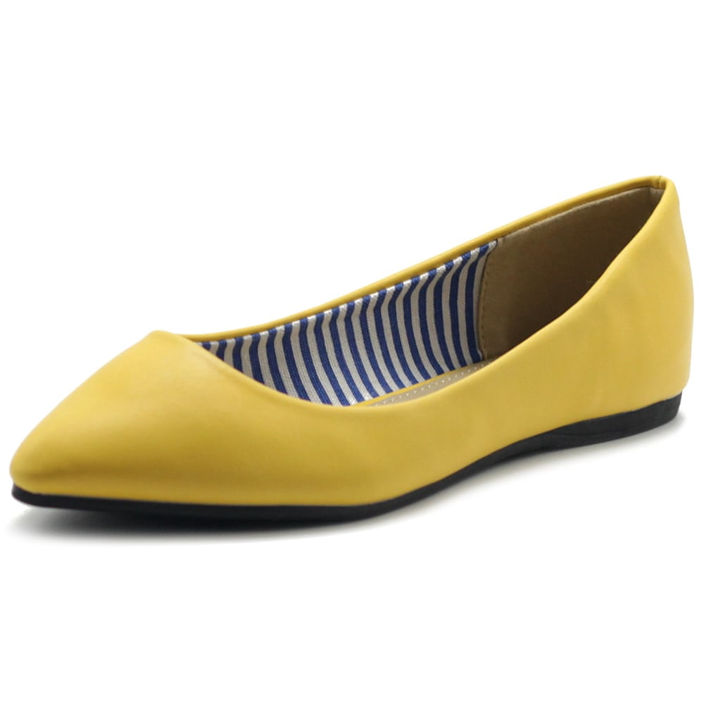 Basic Flats Ollio Women's Shoes Faux Leather Ballets Comfort Basic Light Flats ...