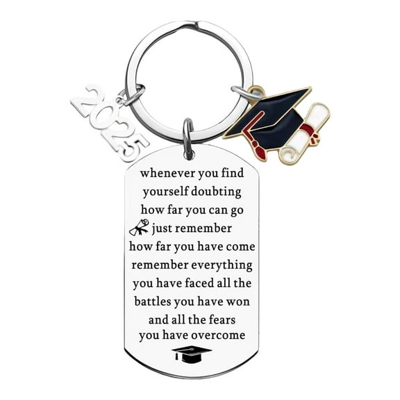 2025 Graduation Gift Keychain in Black, Perfect for Graduates, Durable & Modern Design, Celebrate Achievement in Style Keychain Harlik