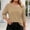 Khaki, variant on asdoklhq Oversized Tshirts for Women Crop Tops Crewneck Plus Size Fashion Women's Casual Printed V-Neck Long Sleeve T-shirt Button Spring and Summer Tops Sky Blue 4X