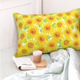 thumbnail image 4 of Gaeub Sunflowers2 Print Double Sided Plush Decorative Throw Pillow Cover, Sofa Cushion Cover, Plush Cushion Cover，Excluding Pillow Core-14"x20", 4 of 6