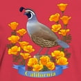 thumbnail image 3 of CafePress - California Quail And Golden Poppy T Shirt - Women's Traditional Fit Dark T-Shirt, 3 of 4