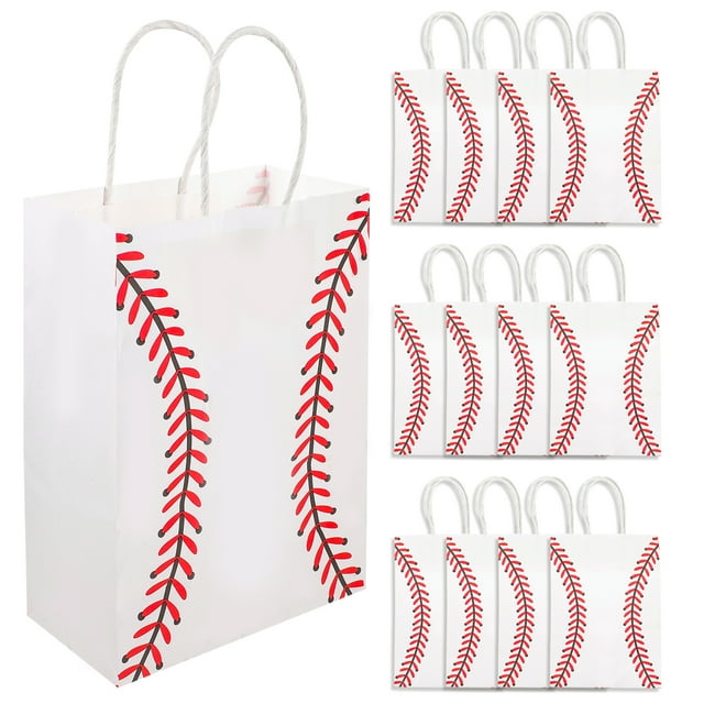 12 bolsas de papel con temática deportiva, bolsas de regalo, bolsas de recuerdo para fiestas, bolsas de mano, bolsas de papel