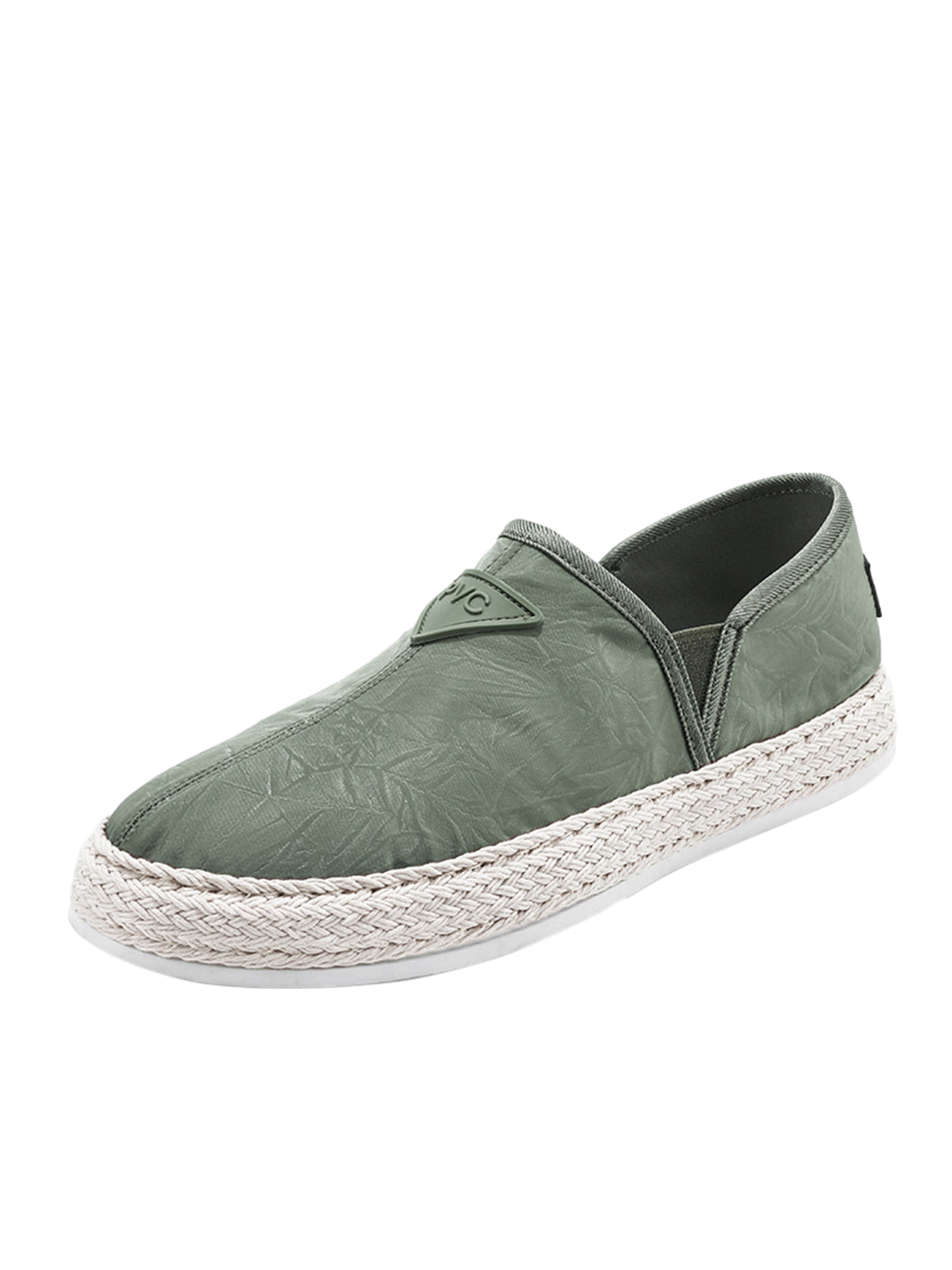 Daeful Mens Lightweight Low Top Flats Work Breathable Casual Sneakers Man's Jogging Comfortable Round Toe Loafers Canvas Shoe Espadrilles Walking