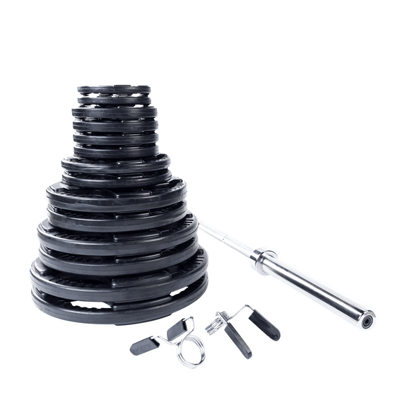 Body Solid OSR300S Rubber Grip Olympic 300lb Weight Set