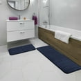 thumbnail image 6 of AOACreations Memory Foam Bath Rug, Narrow Long Runner Bathroom Mat, Navy Blue, 6 of 8