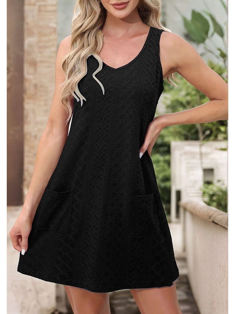 black short swing dress Roxy Swing Dress in Black 3XL