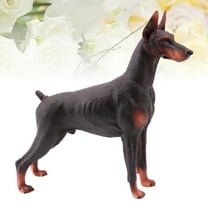 MLINS Simulated Doberman Pinscher Sculptures & Figurine Lifelike Dog Statue Model