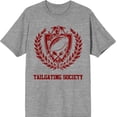 thumbnail image 3 of American Football Tailgating Society Adult Heather Gray Crew Neck Short Sleeve Tee-XL, 3 of 4