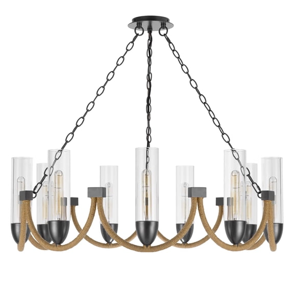 FX-3815-9 Cal Lighting Argyle - 9 Light Chandelier In Contemporary Style-12 Inches Tall and 35.75 Inches Wide