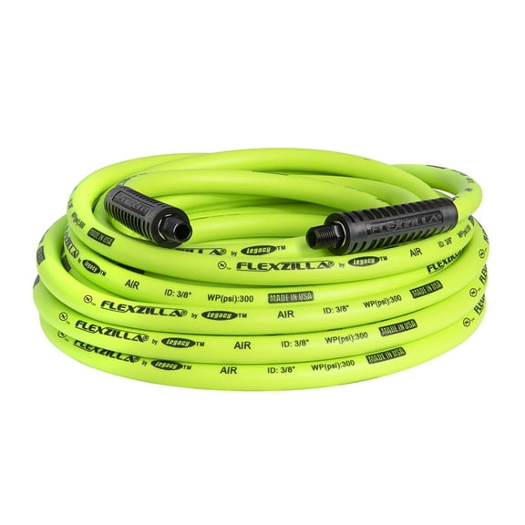 Flexzilla® Air Hose, 3/8" x 35', 1/4" MNPT Fittings, ZillaGreen®