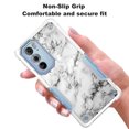 thumbnail image 3 of Rosebono Hybrid Dual Layer Case for Moto G Pure, Heavy Duty Protection (White Marble), 3 of 4