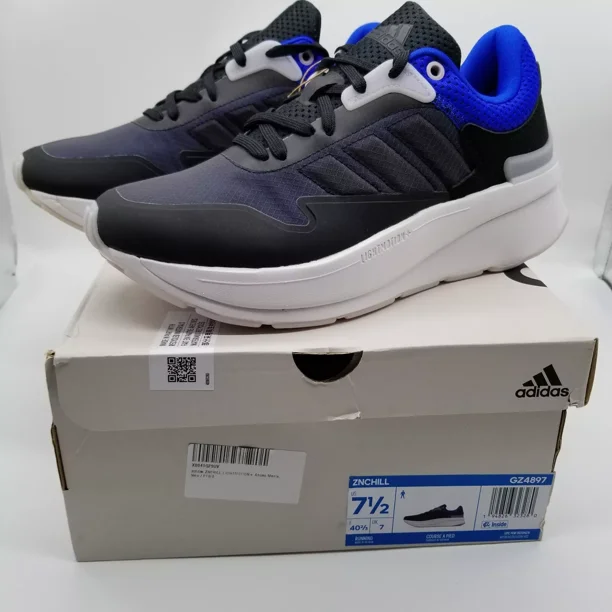 Ad-id-as Znchill Lightmotion Men's Running Shoes Sz 7.5 Sneakers Navy Black