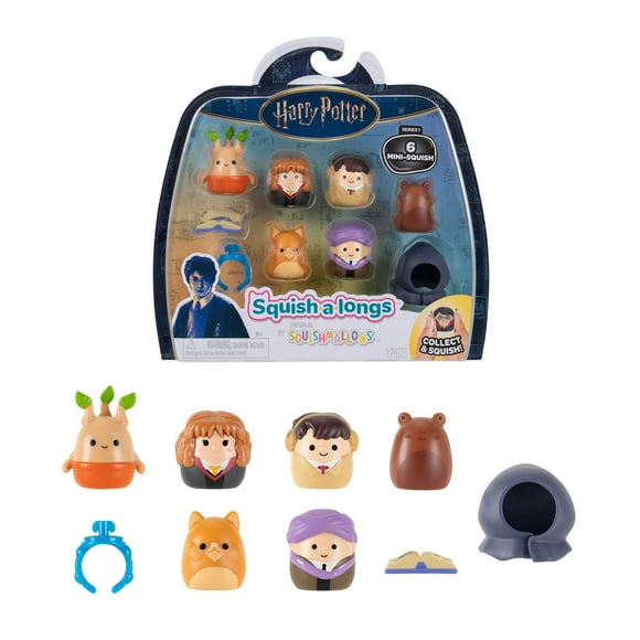 Figura de juguete Squish-a-Longs de Harry Potter Mini-Squish, paquete de 6
