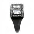 thumbnail image 4 of Luxe Jewelry Designs Women's Black Ion Plated Stainless Steel Ring with CZ Stones - Size 8, 4 of 4
