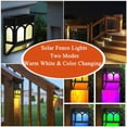 thumbnail image 4 of Luces solares para jardín al aire libre, luces decorativas impermeables con energía solar para terraza, valla, patio, escaleras, paisaje, patio y entrada (blanco cálido/cambio de color, 6 unidades) TUNC Sencillez, 4 of 5
