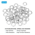 thumbnail image 3 of Uxcell M10 316 Stainless Steel Spring Lock Washer Split Lock Washer Lock Metal Washers for Screws Bolts 50 Pack, 3 of 6