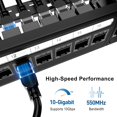 thumbnail image 2 of Panel de parcheo Cat6 Jadaol de 24 puertos, rack 19" 1U, 10 Gbps, 2 of 8
