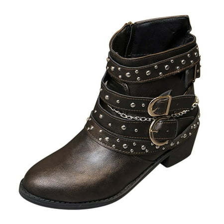 

Ki-8Jcud Knee High Boot Autumn And Winter Women Boots Women Boots Large Size Casual Fashion Square Heel Women Boots Heels Boots For Women Boots Women Low Heel Wedge Boots Womens Round Toe Lace Up Bo