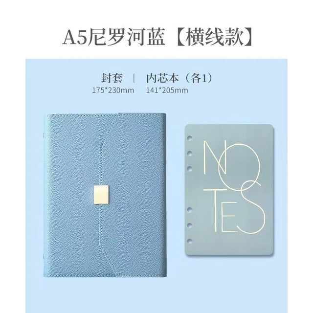 A5 Notebook, Foldable Design, Matte Cover, Plain Pages, for Office Notes and Business Planning, Multicolor