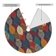 thumbnail image 2 of Rateoe Autumn Leaves Print Christmas Tree Skirt 48" for Xmas Holiday New Year Party Circle Tree Mat Ornaments Decoration, 2 of 7