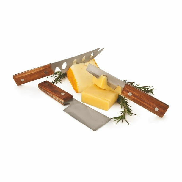 Cheese Spreaders, Wood Handle Spreader Chisel Knife Set Stainless Steel