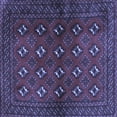thumbnail image 1 of Ahgly Company Indoor Square Persian Blue Traditional Area Rugs, 5' Square, 1 of 4