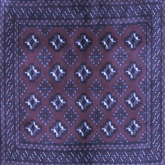 Ahgly Company Indoor Square Persian Blue Traditional Area Rugs, 5' Square