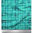thumbnail image 1 of Soimoi Green Cotton Voile Fabric Check Check Printed Craft Fabric by the Yard 42 Inch Wide, 1 of 3