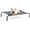 Grey, variant on Large Elevated Cooling Dog Bed with Breathable Mesh, Portable Indoor Outdoor Pet Cot with Skid-Resistant Feet, Grey, 49 Inches