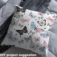 thumbnail image 2 of Homewish Cartoon Butterfly Child Fabric by the Yard 2 Yards, Princess Ribbon Bow Sewing Fabric, Dreamy Blue Pink Animal Fabric for Sewing, Microfiber Bedroom Decor, 2 of 6