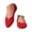 Red, variant on Women's Classic Pointed Toe Ballet Flats Cutout Comfortable Suede Flat Shoes Slip on Dress Loafer for Work Office Casual Khaki Size 6.5