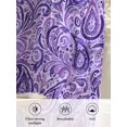 thumbnail image 6 of Sheer Curtains 54 Inch Length 2 Panels Set for Kitchen, Vintage Purple Semi Sheer Curtains for Windows, Retro Botanical Abstract Art Voile Window Treatments Rod Pocket Curtain, 6 of 7